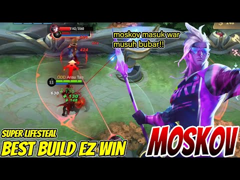 BIKIN STRES LAWAN 1 LANE PAKAI MOSKOV - Moskov Best Build 2022 - Build Moskov Tesakit 2022 ~ MLBB