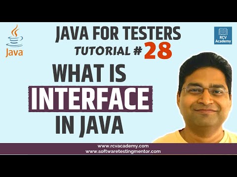 Java for Testers 28 What is Interface in Java | with Example