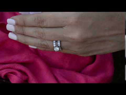 0.48 Ct. X Design Ring Guard with Millgrain and Filigree Detailing - TwoBirch TB-GUARD-0085-WG-H