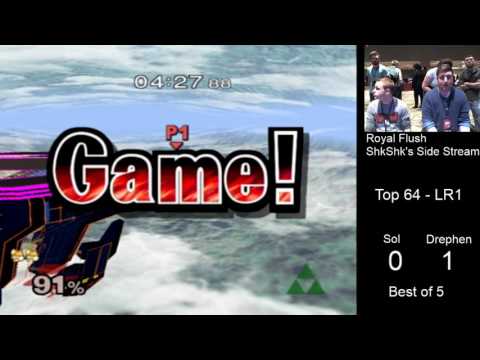 Royal Flush SSBM Top 64 LR1 - EMT_Sol (Fox) vs. Drephen (Sheik)