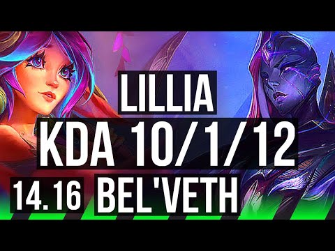 LILLIA vs BEL'VETH (JGL) | 10/1/12, 70% winrate, Godlike | EUW Challenger | 14.16