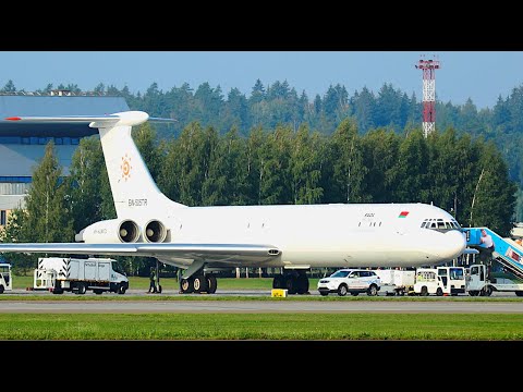 Legendary and rare IL-62. Preparation, launch and takeoff Il-62MF Rada Airlines.