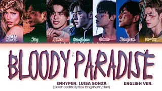 Download lagu ENHYPEN, LUÍSA SONZA 'Bloody Paradise (English ver.)' lyrics (Color coded lyrics) mp3