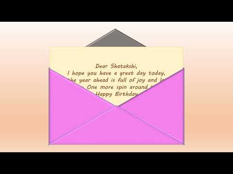 Happy Birthday Shatakshi