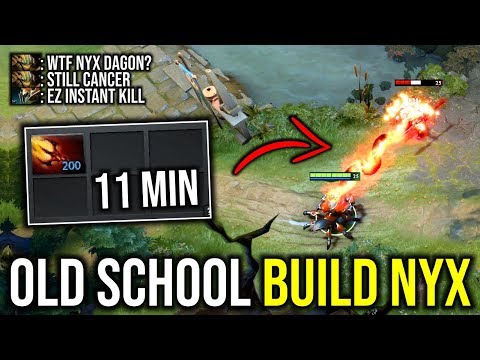 OLD SCHOOL NYX..!! 11 Min Dagon 1st Item Nyx by Bulldog 7.21d | Dota 2