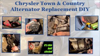 2011-2016 Chrysler Town & Country Dodge Grand Caravan Alternator Replacement. In Depth 1 Part Video