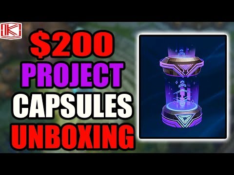 $200 UNBOXING PROJECT HUNTERS: HEXTECH CRATES | Project Capsules and Project Skin Orbs | League