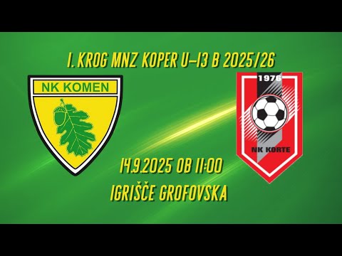 Komen : Korte | 1. krog Liga MNZ Koper U-13 B 2025/26 | 14.9.2025