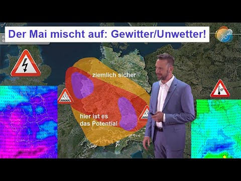 Mai mischt auf: Gewitter- & Unwettergefahr, dann Abkühlung mit Frost? Wettervorhersage 02.-08.05.24.