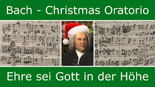 Bach's own score - Ehre sei Gott in der Höhe (chorus)