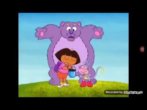 Dora and boots get chased by a bear (With music) Read description