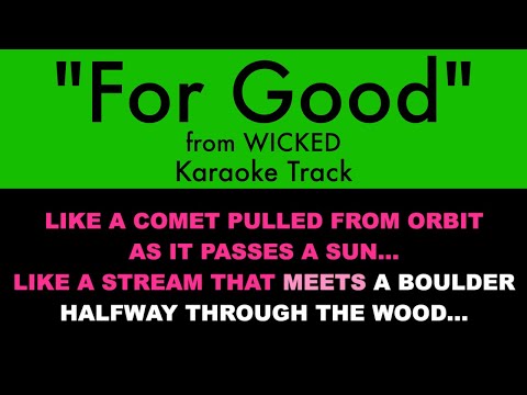 "For Good" (Karaoke) – Wicked | Lyrics on Screen
