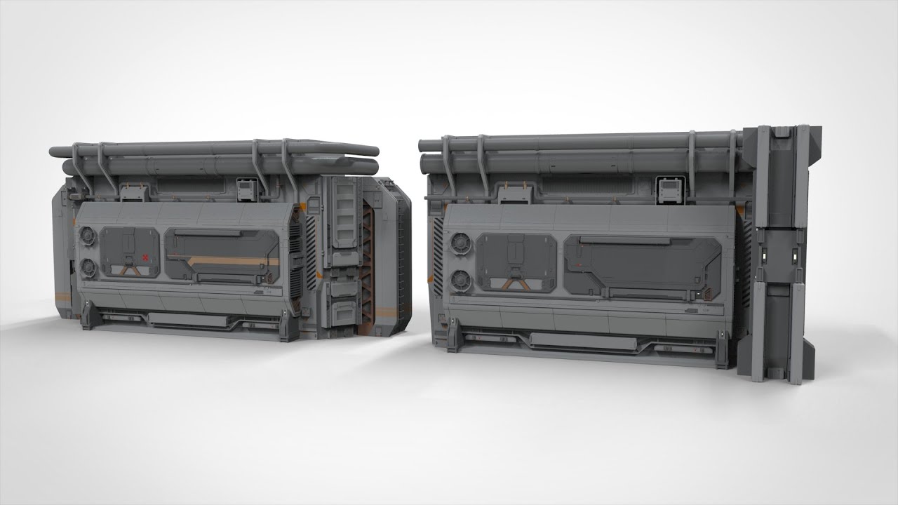 Sci fi modular environment 2 3D Model