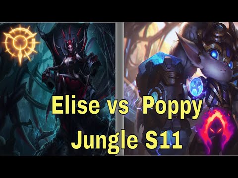 Elise Jungle​ vs Poppy - KR Master Patch 11.4 😱 || ELISE WITH PTA GAMEPLAY 😂