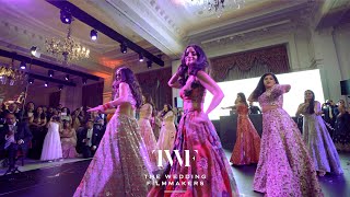AMAZING Indian Wedding Dance Performance | Bride Squad Performs at Reception at 5 Star London Hotel