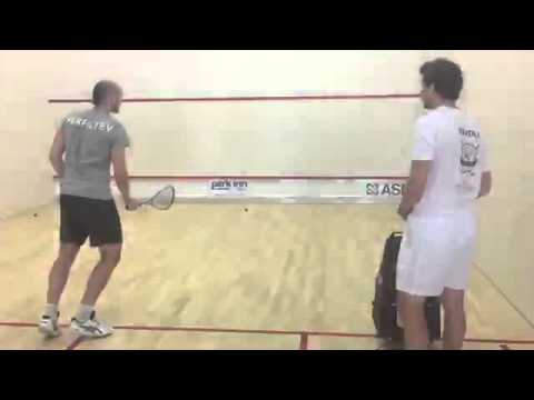 Squash camps with Bradley Hindle - day 1, exercise, slow motion