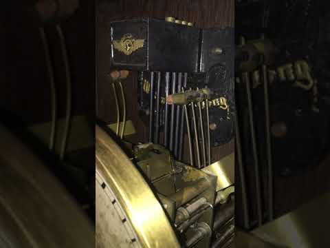 Antique KIENZLE Mechanical Wall Clock Westminster Chimes and Working Brass Movement