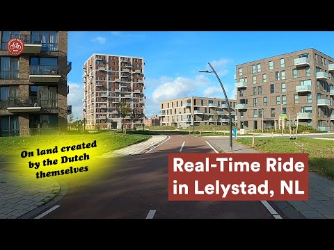 Cycling through Lelystad (Netherlands)