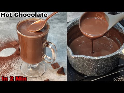 Yummy Hot Chocolate In 2 Min| Perfect Thick Hot Chocolate Recipe| ठंड मे बनाए गर्मा गर्म हॉट चॉकलेट