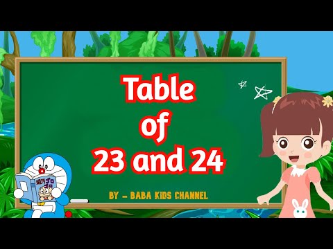 Table of 23 and 24 | Table of 23 | Table of 24 | 23 and 24 table | 23 aur 24 ka table | 23 24 Pahada