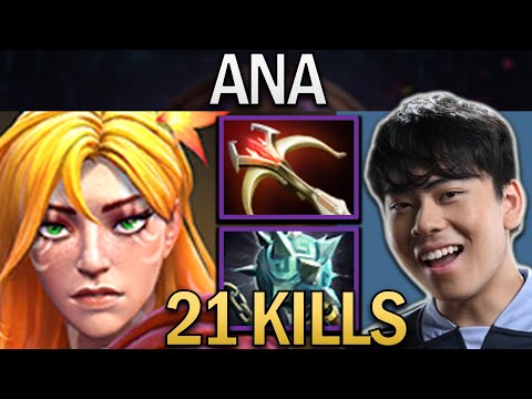 Windranger Dota 2 7.33 Ana with 21 Kills and Gleipnir