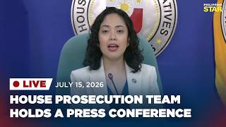 LIVESTREAM: House prosecution team holds a press conference (July 15, 2026)