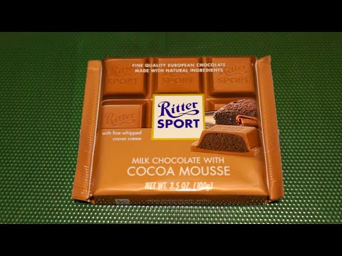 Best Chocolate Ever? Ritter Sport - Cocoa Mousse [Unwrapping Macro ASMR Eating Sounds]