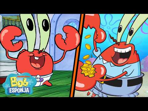 Bob Esponja y sus amigos | ¡Don Cangrejo a través de los años! 🦀 | Bob Esponja en Español
