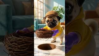 O cachorrinho curioso brincou no parque subterrâneo!