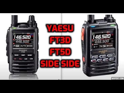 YAESU FT3D YAESU FT5D - Side By Side comparison