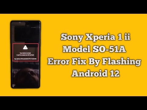 How To Sony Xperia 1 II Xperia (SO-51A) Docomo Your Device is Corrupt Flashing Android 12 2025
