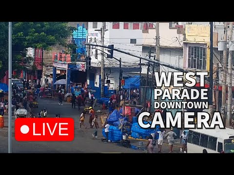 🟢 Downtown Kingston LIVE 24/7 – West Parade Jamaica Street View