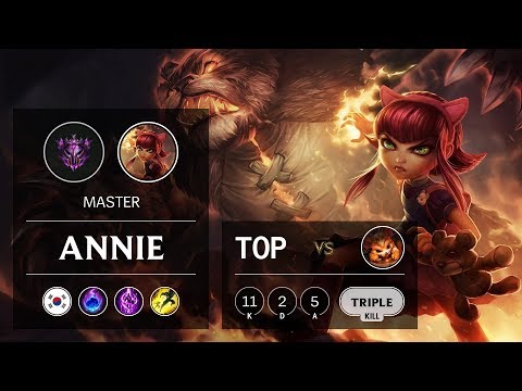 Annie Top vs Gnar - KR Master Patch 9.10