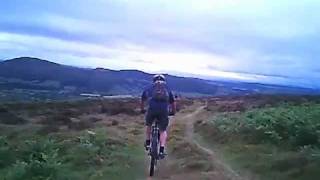 preview picture of video 'Mountain Biking Long Mynd - ridge descent into Batch Valley'