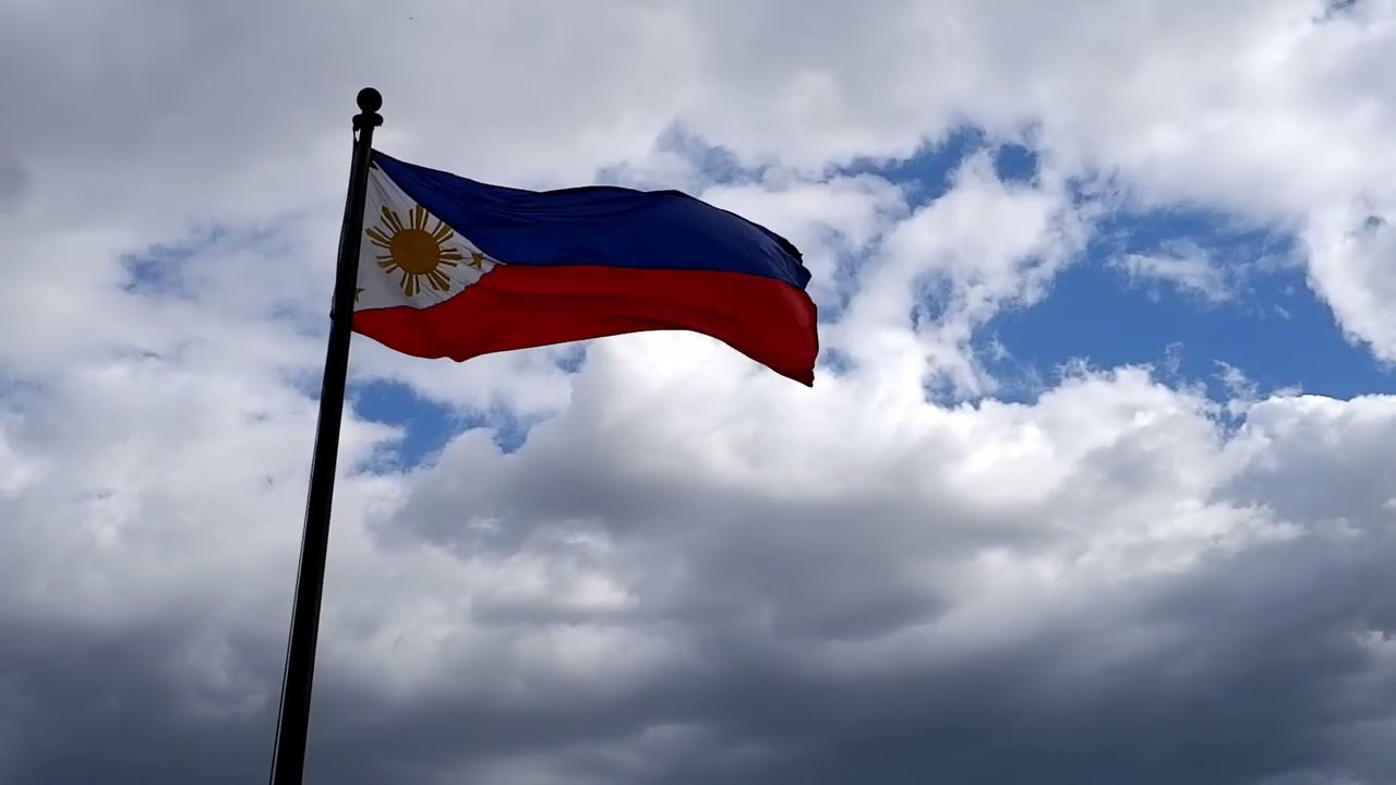 Philippine flag waving