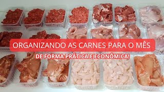 ORGANIZAÇÃO DAS CARNES PARA O MÊS - VALOR TOTAL - CARNES VARIADAS GASTANDO POUCO - CARNES PRO MÊS