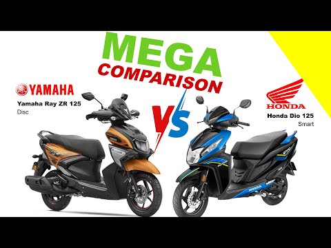 Yamaha Ray ZR 125 vs Honda Dio 125 | MEGA COMPARISON | Bike Info