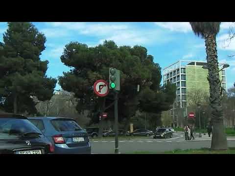 Driving through Valencia, Spain. March 2022