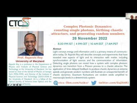 Critical Transitions in Complex Systems - Talk by Dr. Rajarshi Roy
