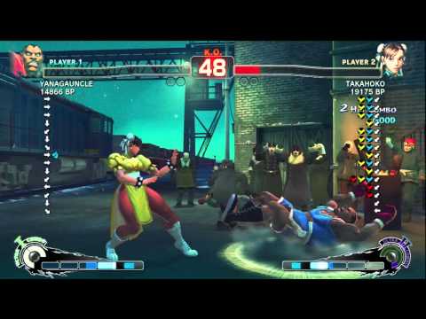 TAKAHOKO [Chun] vs YANAGAUNCLE [Balrog] SSF4 Japanese Online Ranked Matches - TRUE-HD