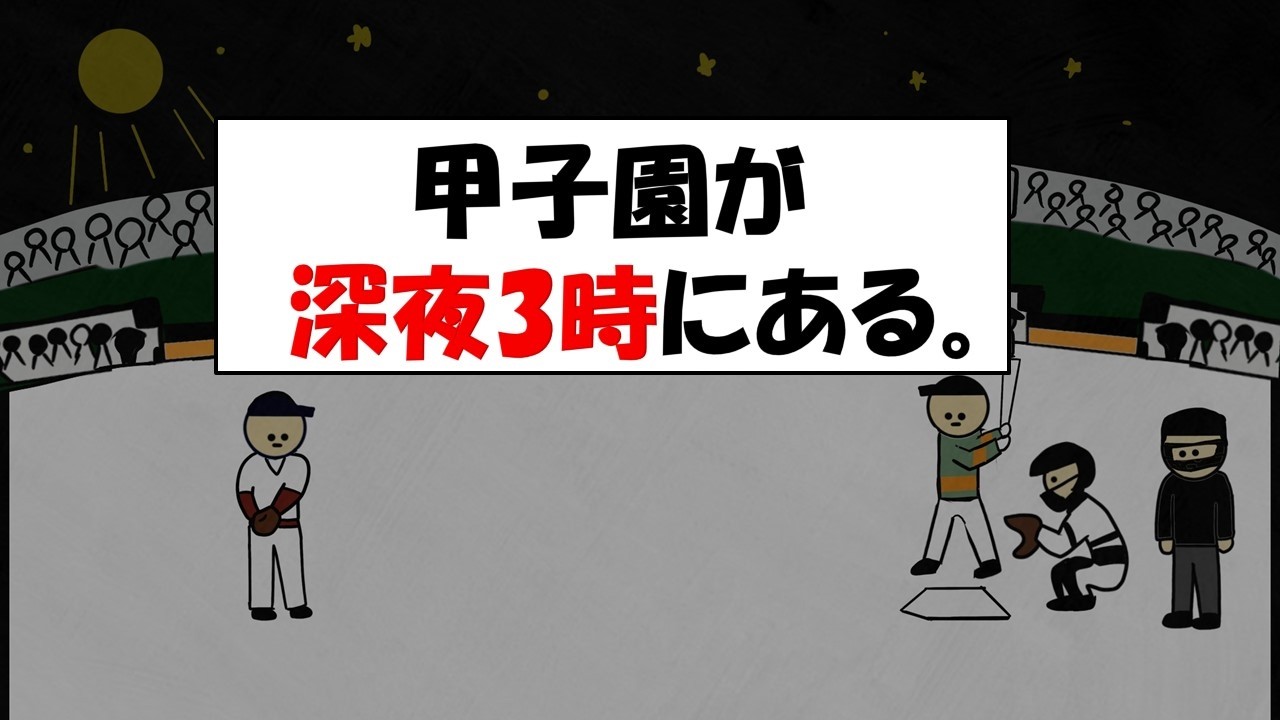 【アニメ】深夜3時に甲子園がある。