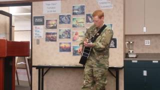 Tristian singing &quot;Fallen Soldier&quot; by: Nathan Fair
