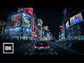 Tokyo Night Drive From Shinjuku 8K 60fps HDR Relaxing Piano Lofi
