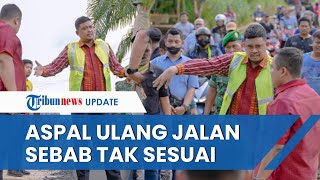 Bobby Nasution Kecewa! Proyek Pengaspalan Dikerjakan Asal-asalan di Medan, Minta Jalan Dikorek Ulang