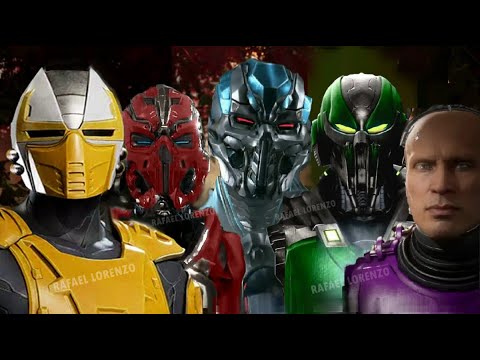 MORTAL KOMBAT CYBER NINJAS CYRAX SEKTOR SMOKE SUB-ZERO REPTILE Evolution Skins Costumes MK3 - MK1
