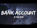 21 Savage Bank Account Lyrics