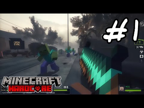 Minecraft : มีแค่พวกผม 4 คนเท่านั้นที่รอดมาได้ | L4D2 Mod Minecraft