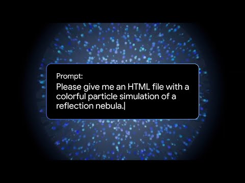 Gemini 2.5: Code particle simulations with dynamic motion