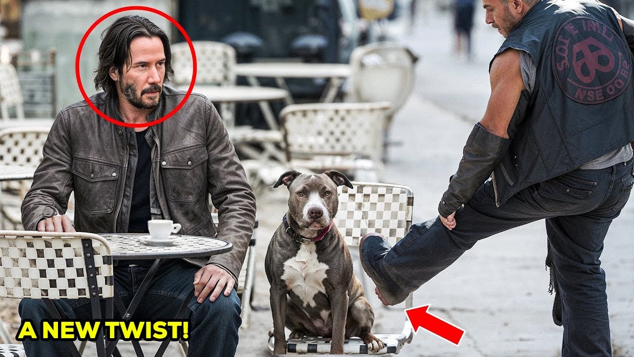 Ruthless Biker Kicked a Dog for Fun, Unaware Keanu Reeves Is the Owner! Incredible Story