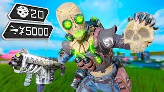 SOLO INSANE OCTANE 20 KILLS AND 5000 DAMAGE (Apex Legends Gameplay)